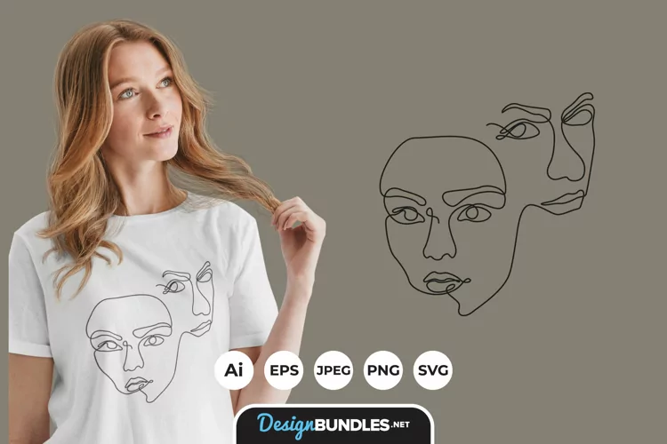 Women Abstract Illustrations for T-Shirt Design