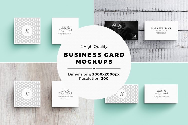 Business Card MockUps with Templates example image 1