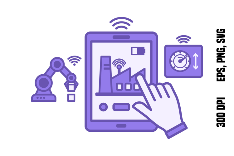 Purple Remote Factory Control Icon