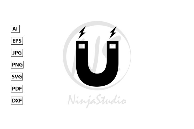 Magnet Icon In Flat Style Vector example image 1