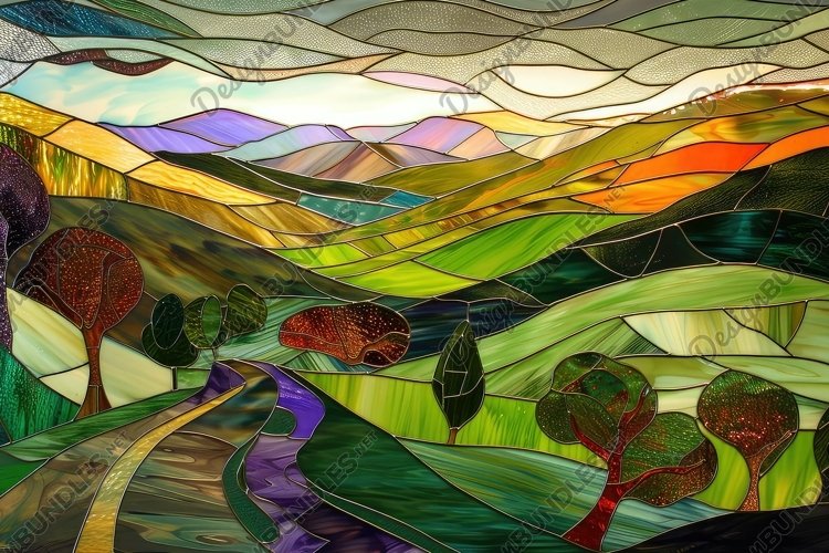 Stained Glass Texture Image 15