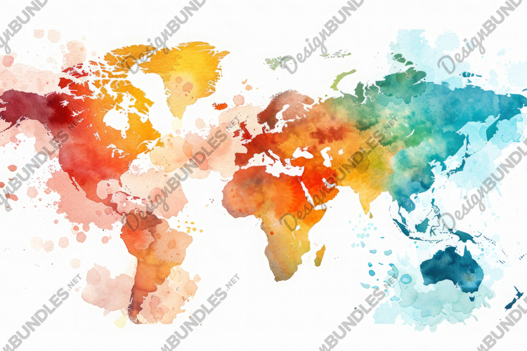 Colorful Map Background Wallpaper