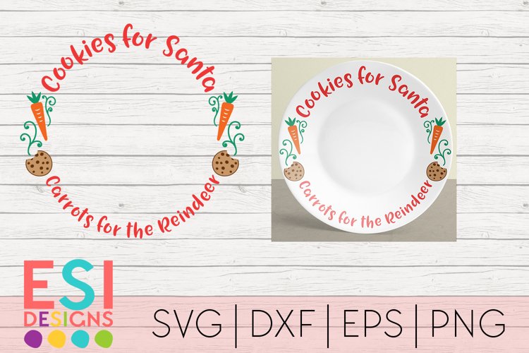 Cookies for Santa Carrots for the Reindeer Plate Design example image 1