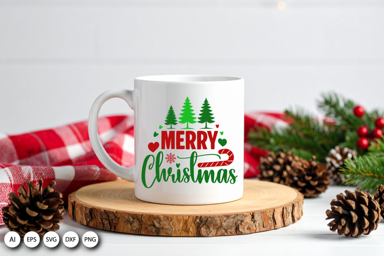 Merry Christmas SVG - Classic Holiday Greeting Design