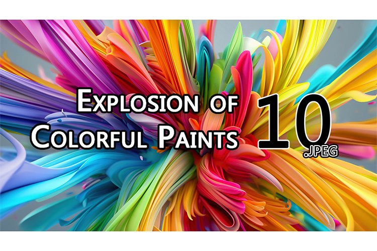 Explosion of Colorful Paints