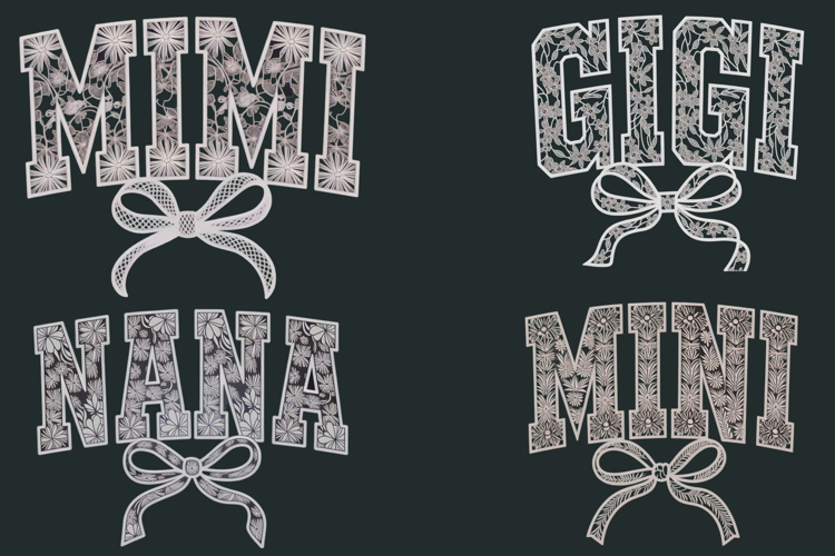 Mama White Lace Bow png, mama png