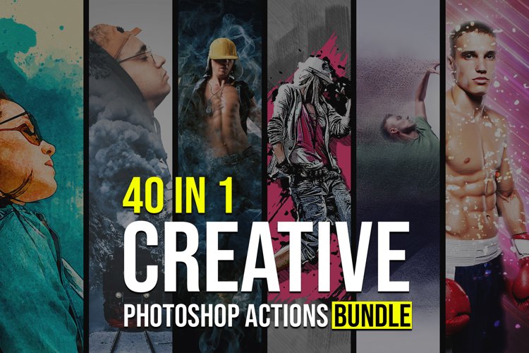 40 in 1 Creative Photoshop Actions Bundle example image 1