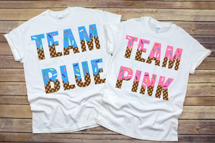 Team Blue or Team Pink SVG, What's the Scoop Gender Reveal example image 1