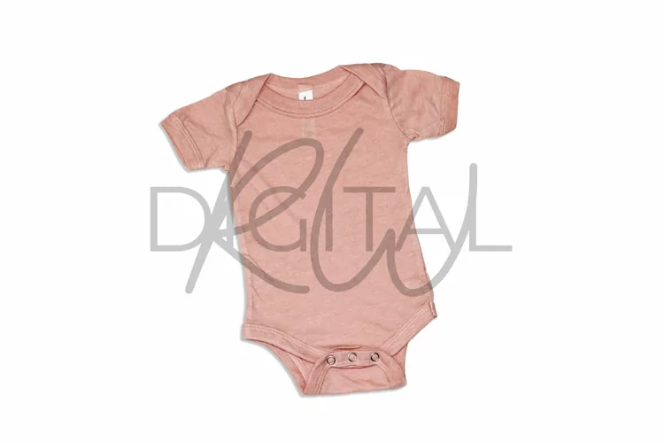 Baby Bodysuit Mockup | Bella Canvas 134B Peach Triblend