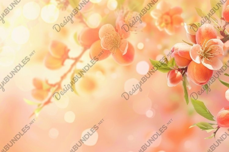 Peach Flower Background Wallpaper example image 1