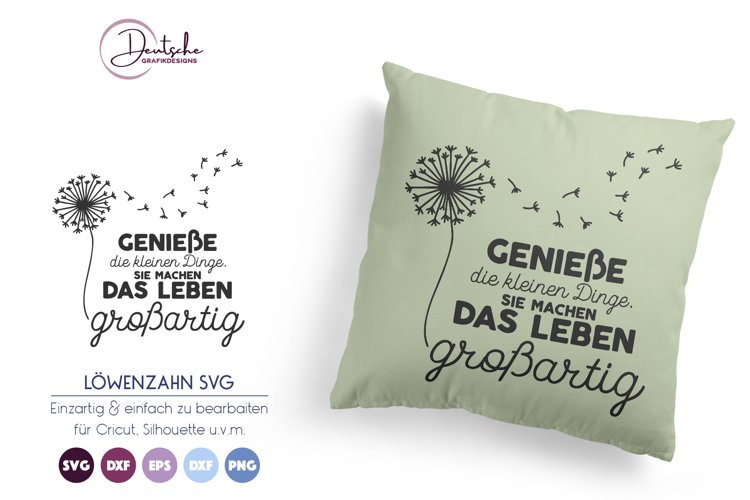 Löwenzahn SVG | Genieße die kleinen Dinge SVG example image 1