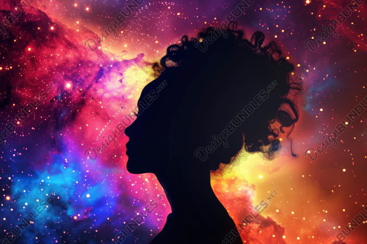 Abstract of Silhouette Lady Background Wallpaper