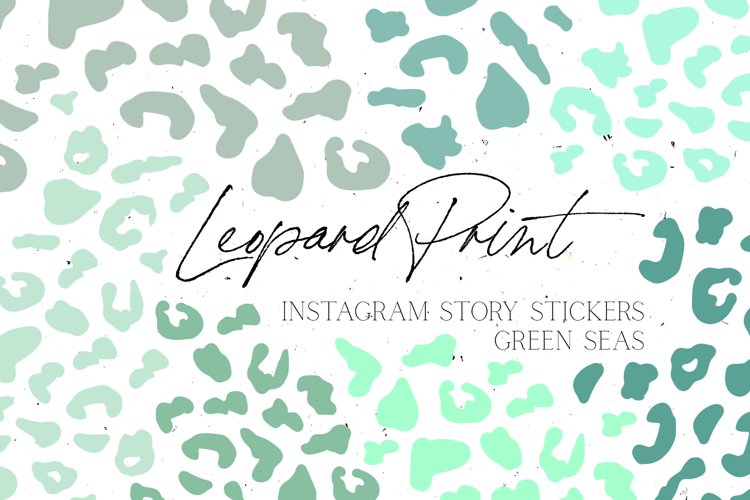 Green Leopard Print Instagram Story Stickers example image 1
