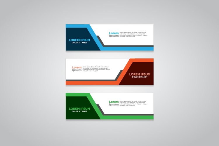 Vector abstract design banner web template.