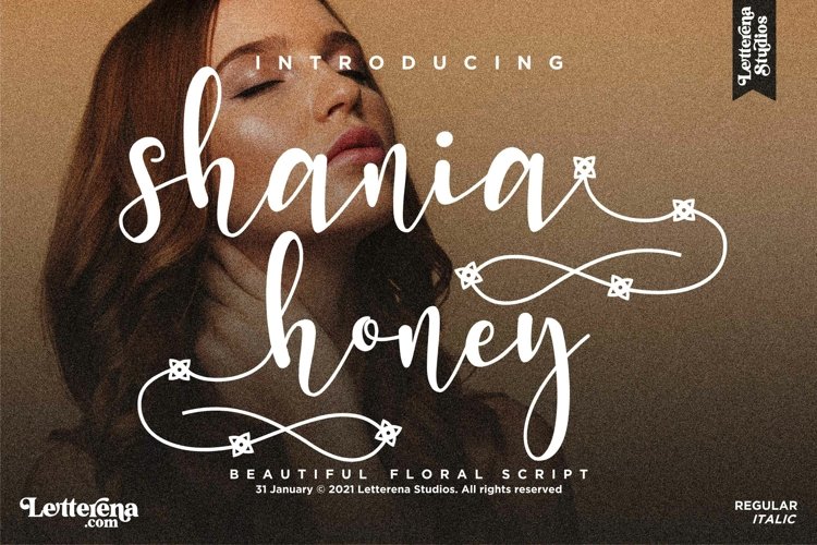 shania honey - Beautiful Script Font example image 1