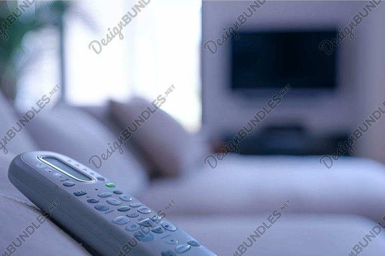 Remote control lying on sofa in living room example image 1