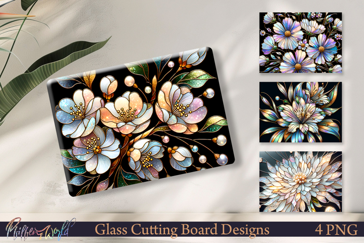 Garden Floral Stained Glass Printable | Cutting Boards