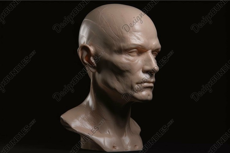 Symbolic Male head surreal. Generate Ai example image 1