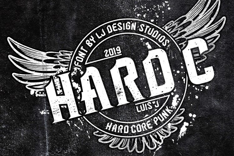 Hard C 2 FONTS example image 1