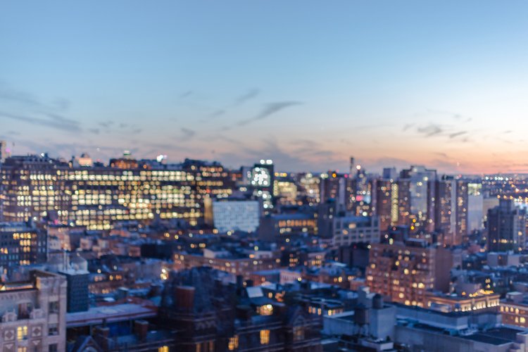 Blurred Manhattan aerial view example image 1