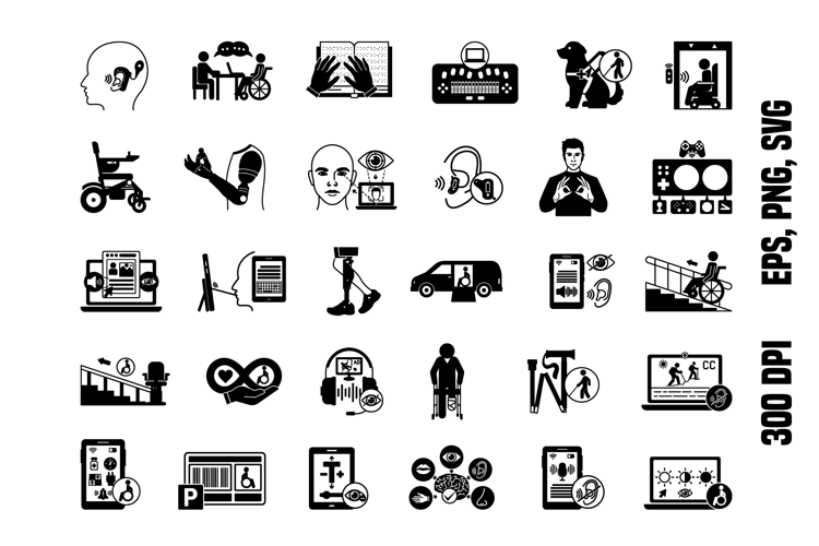 Glyph Accessibility and Universality Icons