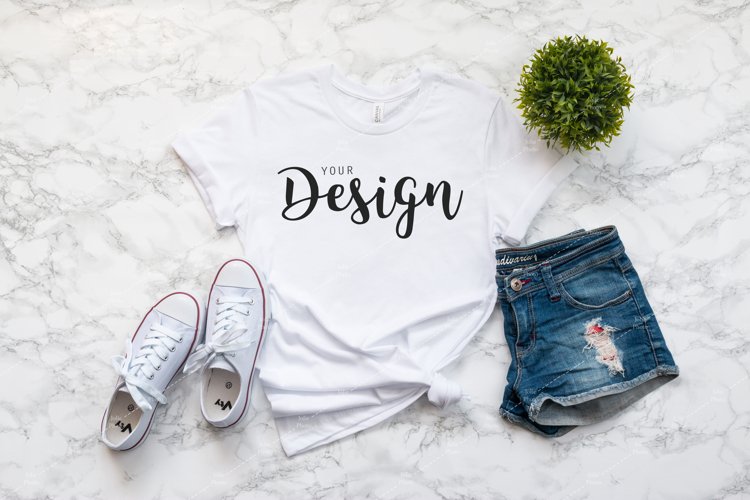White Tshirt Mockup Image 9
