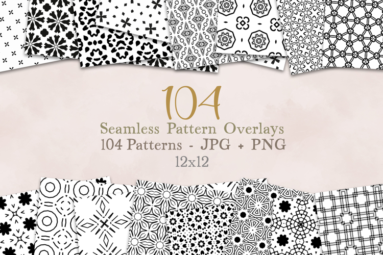Seamless pattern overlays bundle