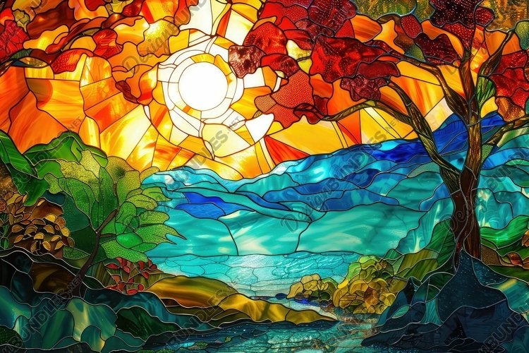 Stained Glass Texture Image 17
