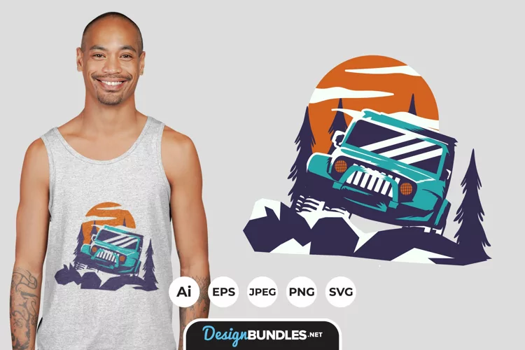 Off-Roading Illustrations for T-Shirt Design