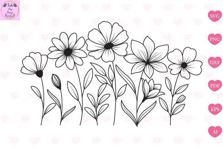 Flower Svg, Wildflower Svg, Flowers Svg