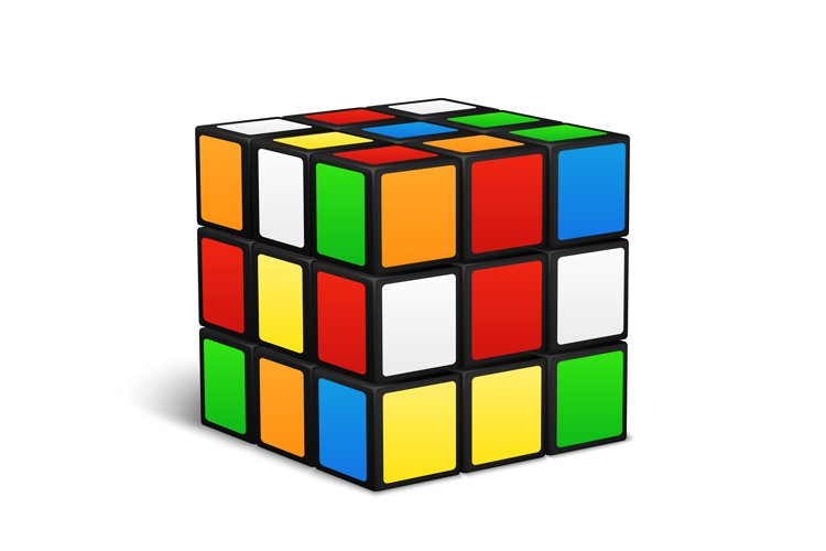 Rubik cube logic game vector illustration example image 1