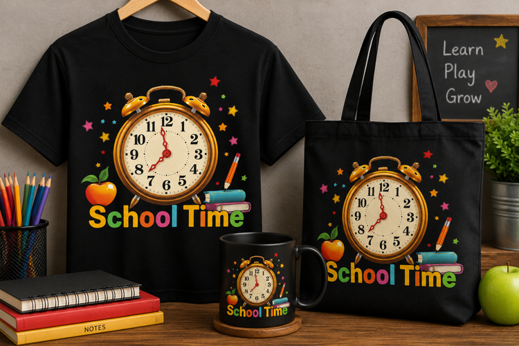 School Time PNG, Teacher Classroom Back to School Design