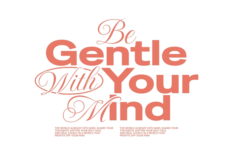 Be Gentle Mental Health Typography T-shirt Design