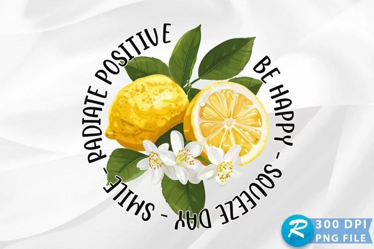 Be Happy Squeeze Day Smile Radiate Sublimation PNG