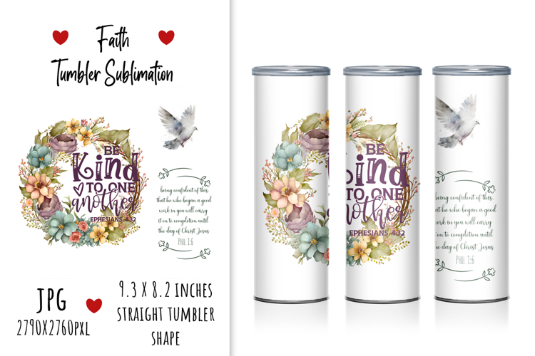 "Be Kind Ro One Another" Tumbler Design