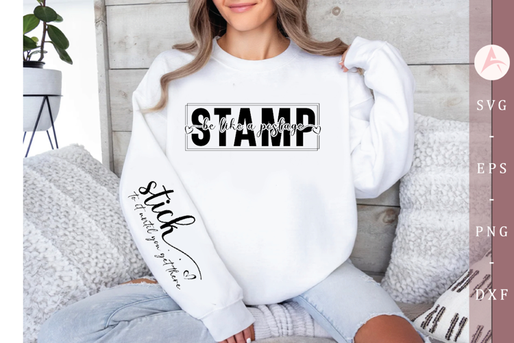 Be like a postage stamp Sleeve SVG Design