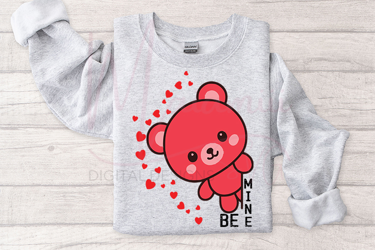 Be Mine Valentine Design for Shirts, Romantic Love Saying