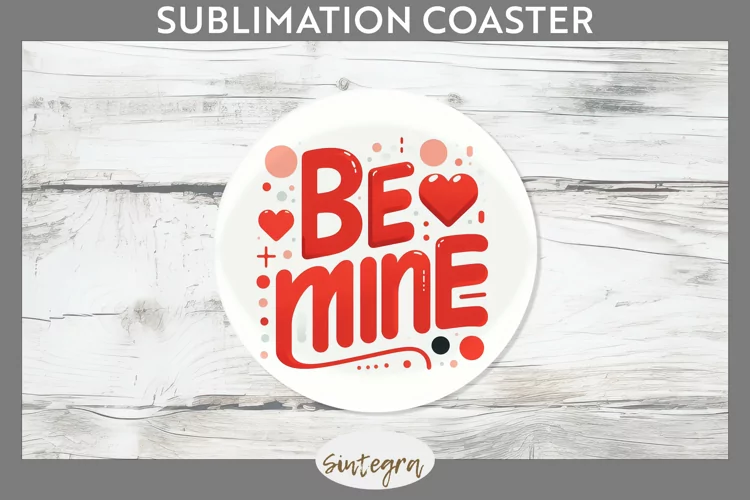 Be Mine v1 Round Coaster Sublimation