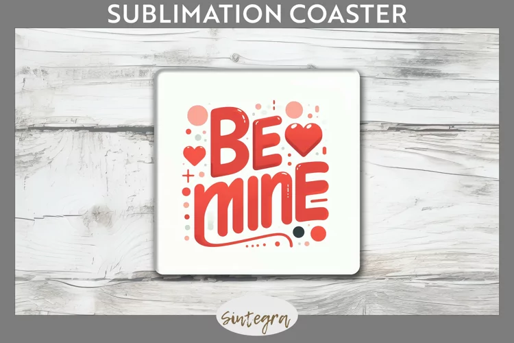 Be Mine v1 Square Coaster Sublimation