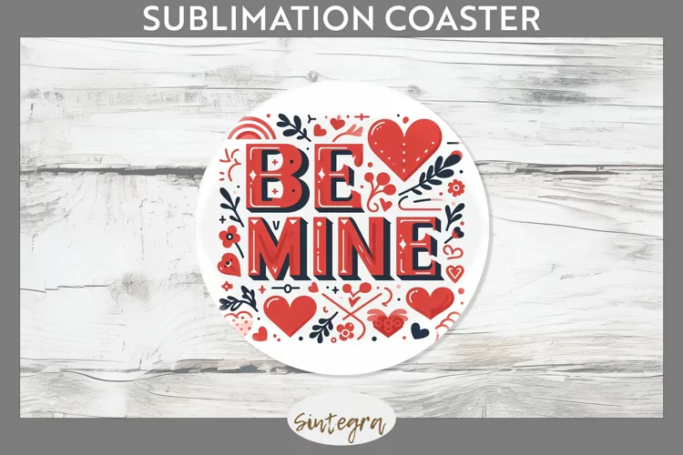 Be Mine v2 Round Coaster Sublimation