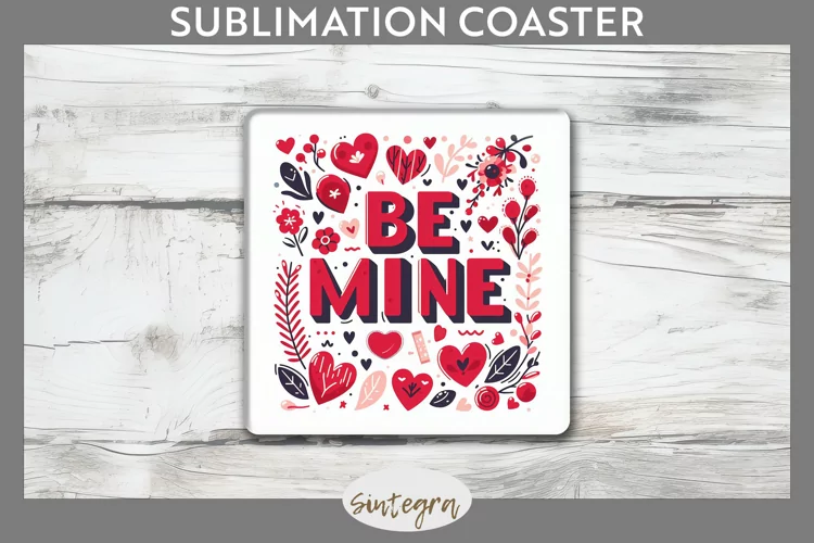 Be Mine v3 Square Coaster Sublimation