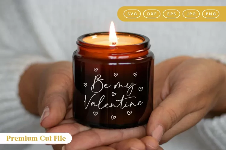 Be My Valentine SVG | Valentines Hearts Border Cut File