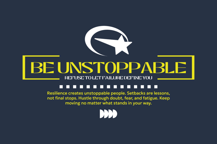 Be Unstoppable Urban Typography T-shirt Design