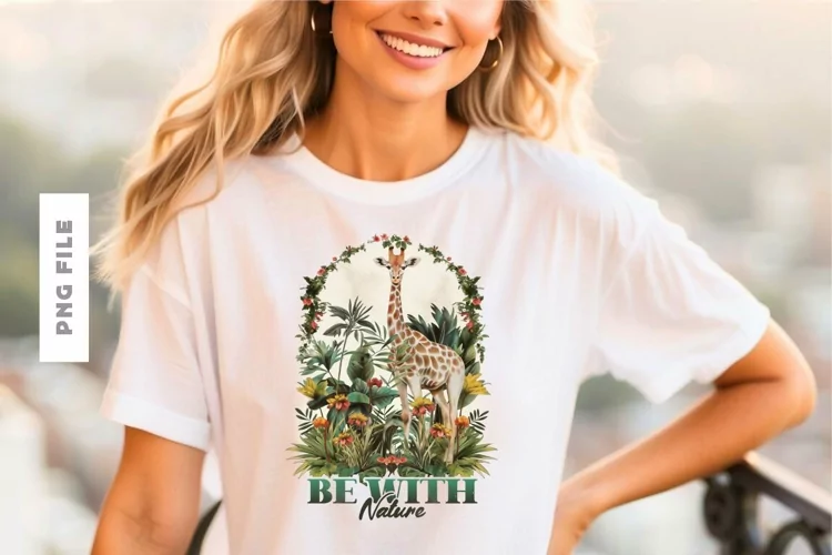 Be With Nature T shirt Design