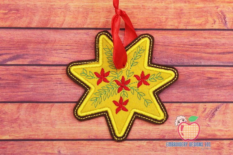 Christmas Decorative Star Ornament Embroidery