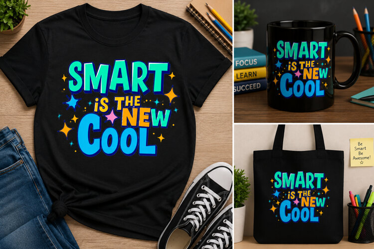 Smart Is the New Cool PNG, Back to School Design example image 1