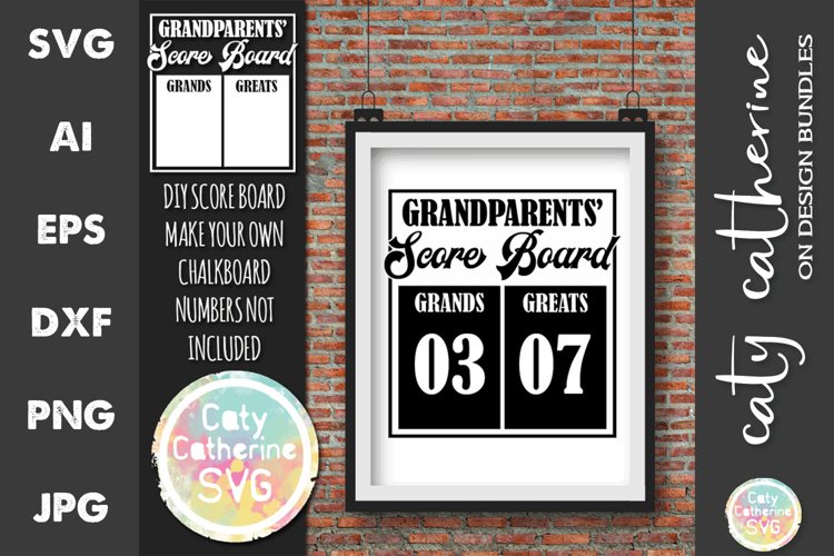 Grandparents' Score Board Grandkids Great Grandkids SVG example image 1