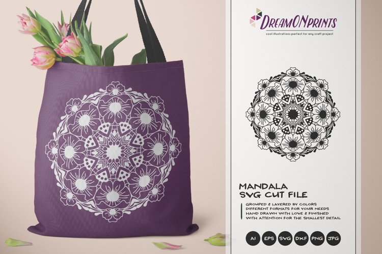Mandala SVG Cut File | Floral Mandala example image 1