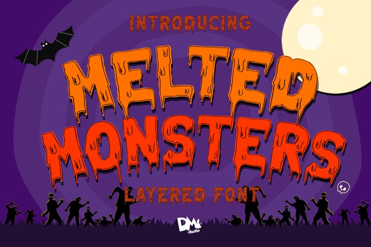 Melted Monster - Halloween Pack Layered Font example image 1