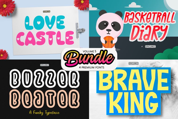 Epic Bundle Vol 5| 4 Premium Fonts example image 1